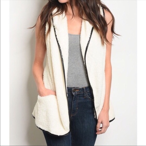 Blancheaux Boutique Jackets & Blazers - NEW! SHERPA VEST IN A SIZE LARGE